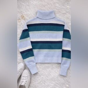 Wild Fable Multicolor Striped Turtleneck Sweater
